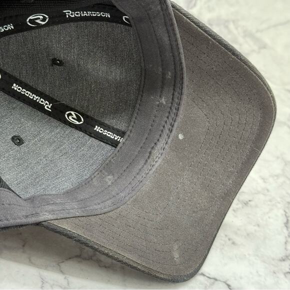 Richardson Black Cap with White Logo. Football Referee Hat. Size LG/XL. - Picture 8 of 8